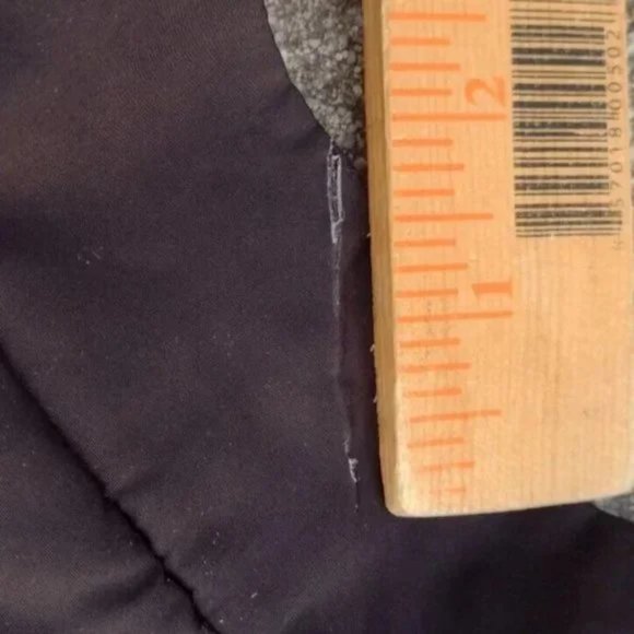 Sandy Liang Rushi Shearling Sherpa Jacket Blue Black Fleece Zip Up Coat L NWOT - Picture 12 of 14